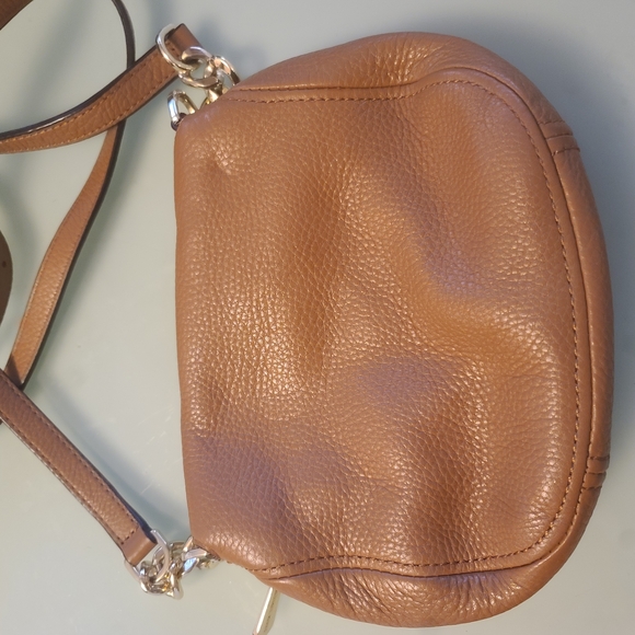 Michael Kors Women's Pebbled Leather Crossbody Bag in Tan - Picture 5 of 6